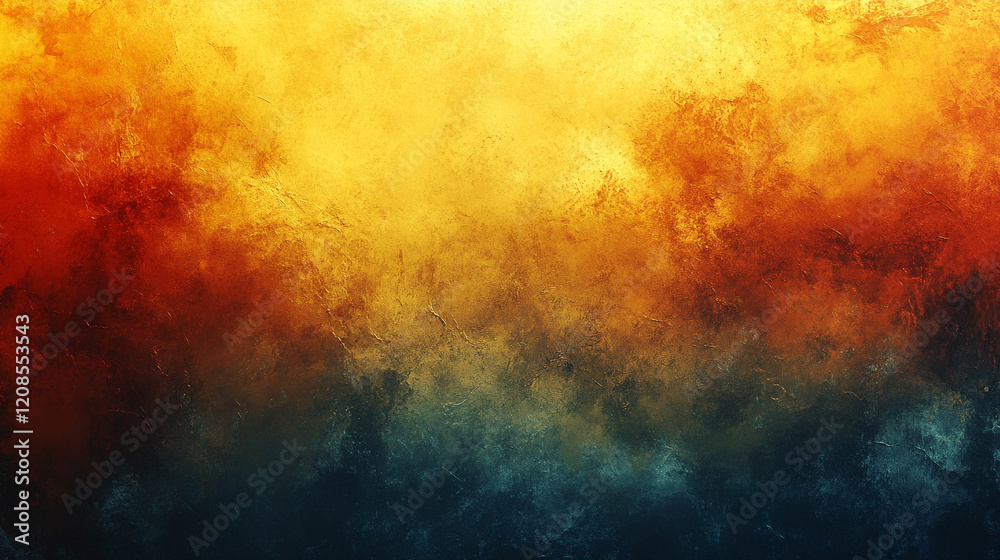 A smooth gradient texture in orange and yellow hues blending into a grainy noise pattern, offering a sense of warmth, energy, and dynamic change with ample copy space for creativity and design focus.
