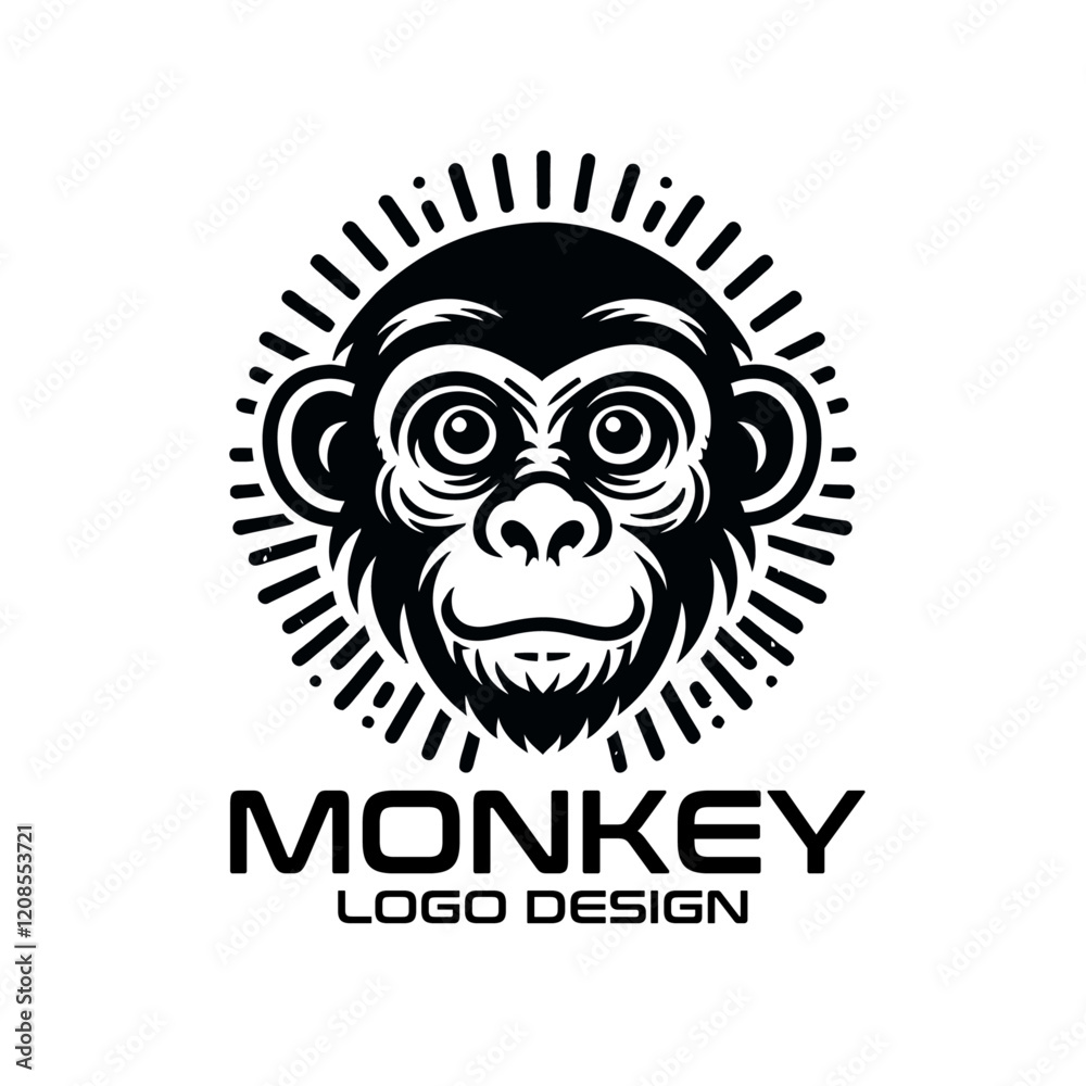 Monkey Vector Logo Design Monkey Vector Logo Design
