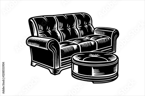 Sofa silhouettes set, couch pack of vector silhouette design, isolated background.