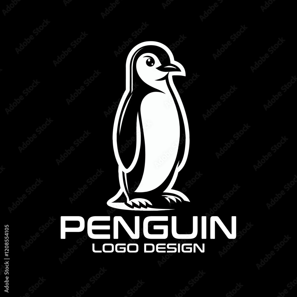 Obraz premium Penguin Vector Logo Design