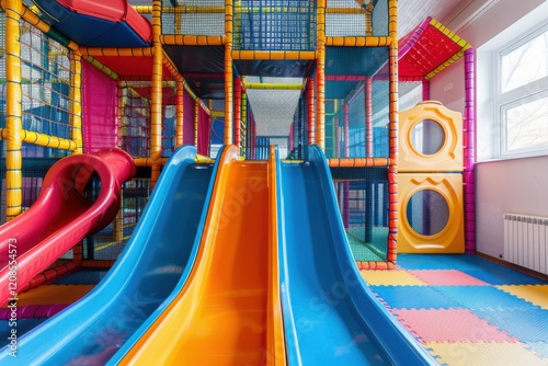 Wallpaper Mural Children Playing in an Indoor Playroom Torontodigital.ca