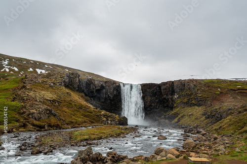 Dynjandi Waterfall near Isafjordur Iceland