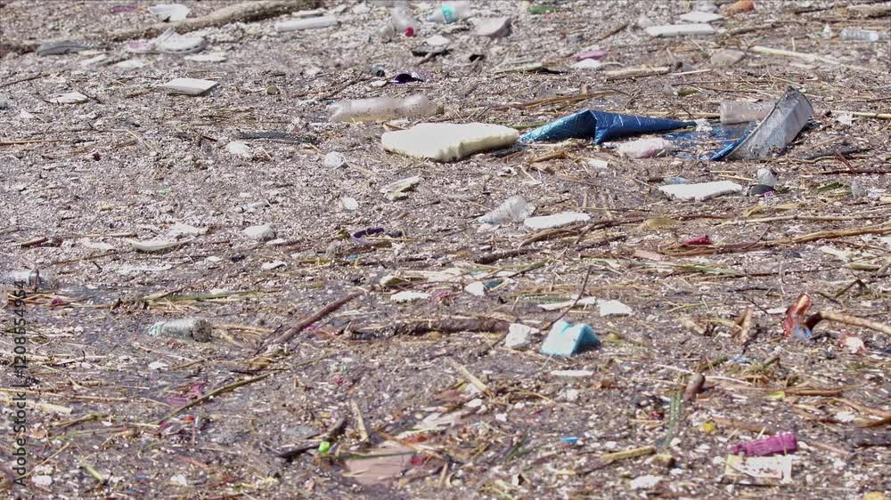 Garbage and Plastic Waste Pollution Floating in the Ocean Footage. Garbage and Plastic Waste Pollution Floating in the Ocean Footage.
