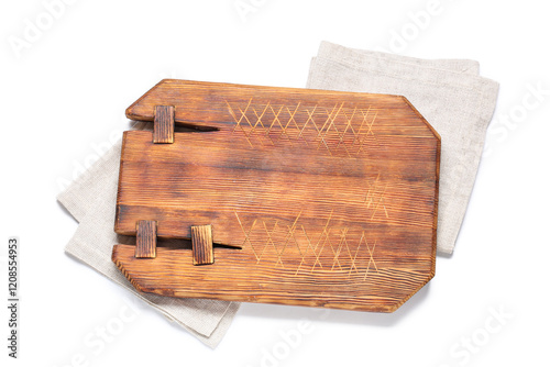 Rustic wooden cutting board...