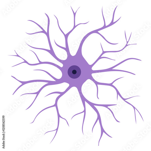 Reaktive astrocyte colored icon