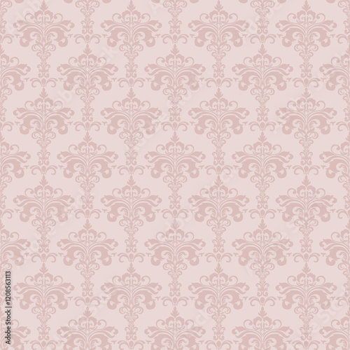 Damask seamless pattern vector background. Graphic ornate pattern for wallpaper, fabric, packaging, wrapping. Damask floral ornament.
