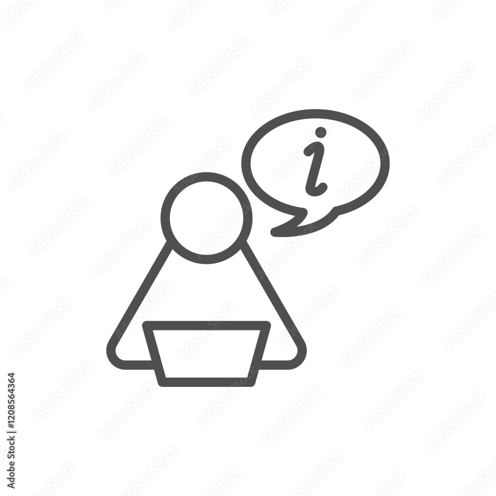 searching agent outline icon vector design good for web or mobile app searching agent outline icon vector design good for web or mobile app