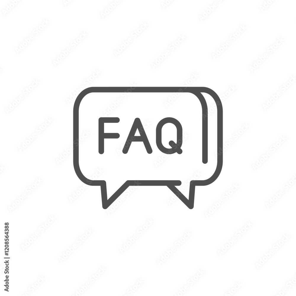 Frequently asked question. Inquiry, feedback, problem outline icon vector design good for web or mobile app Frequently asked question. Inquiry, feedback, problem outline icon vector design good for web or mobile app