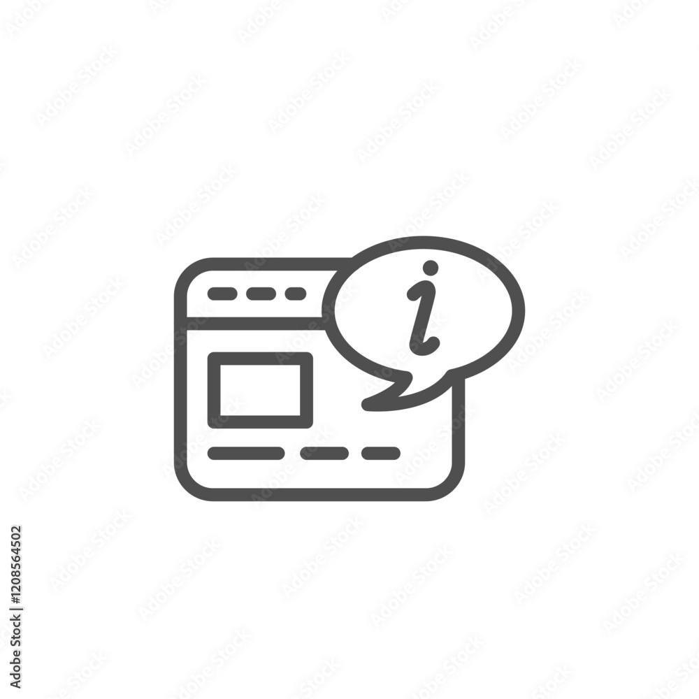 web page info outline icon vector design good for web or mobile app web page info outline icon vector design good for web or mobile app