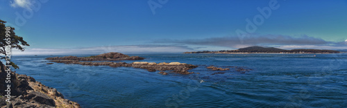 Shark Reef Sanctuary coastal ocean views Lopez Island, San Juan Islands summer 2024,  Washington, United States.