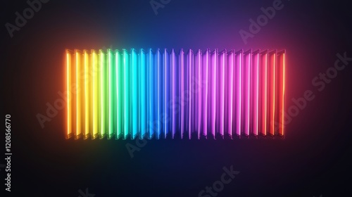 A minimalistic yet bold gradient color chart displayed in a sleek, futuristic frame, glowing neon accents, smooth textures, ultra-modern design concept