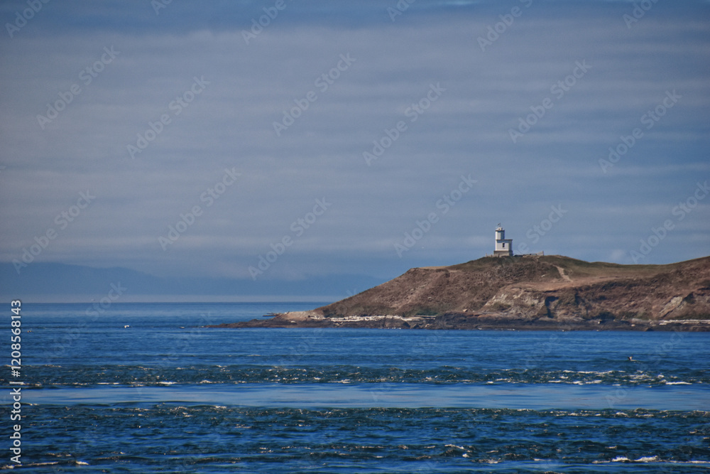 Shark Reef Sanctuary coastal ocean views Lopez Island, San Juan Islands summer 2024, Washington, United States.