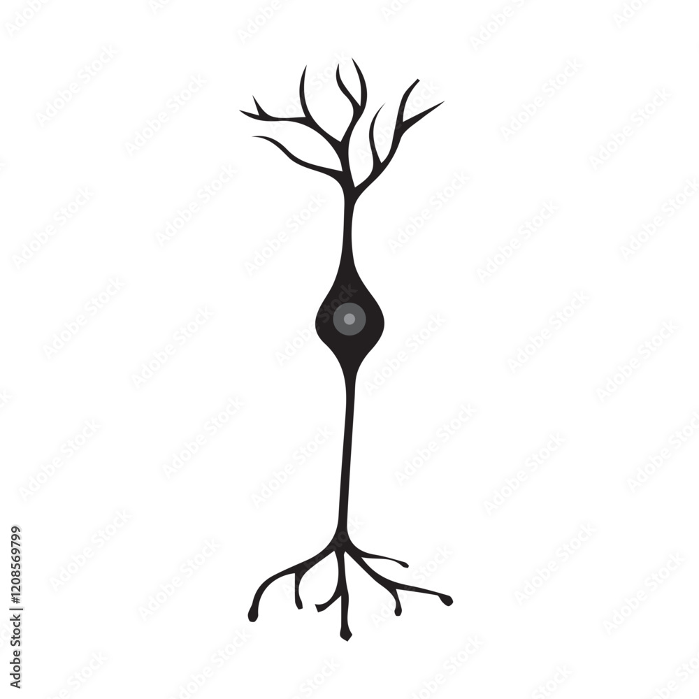 Retina bipolar cell glyph icon