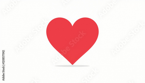 Free Download Red heart shape on white background - GFXLoad