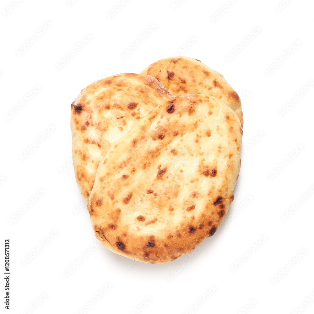 Tasty lavash on white background