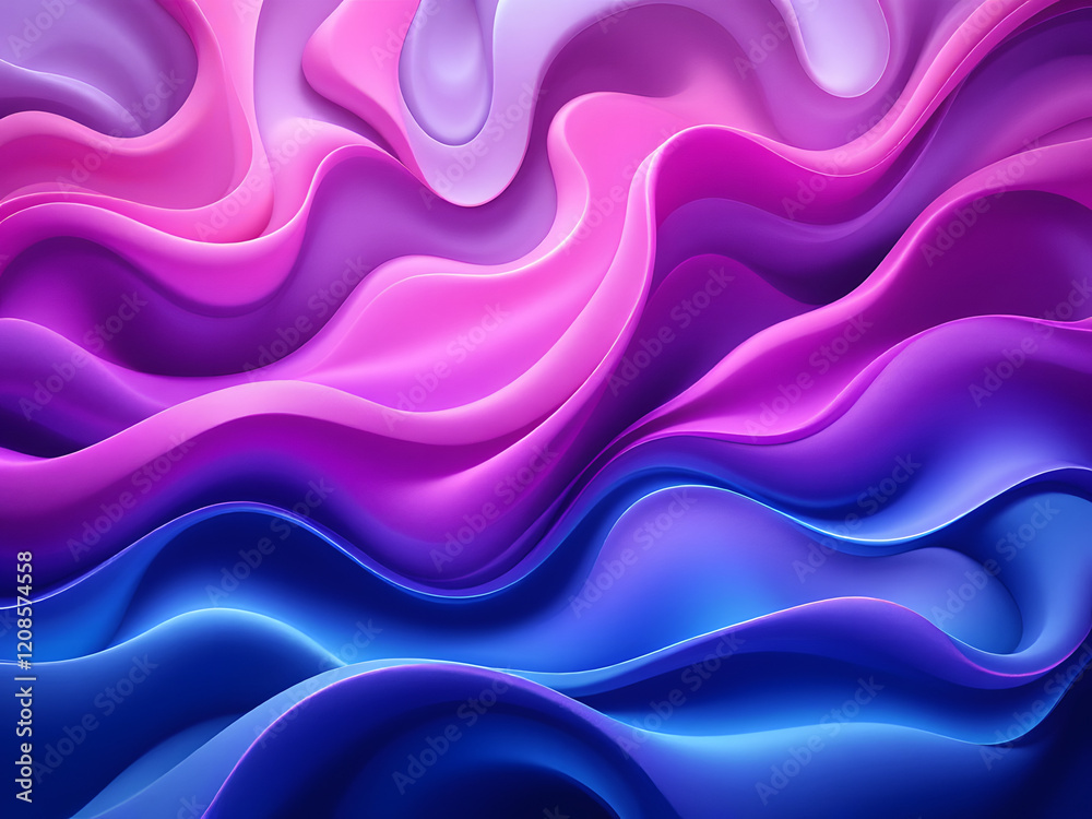 Obraz premium Abstract waves in gradient colors