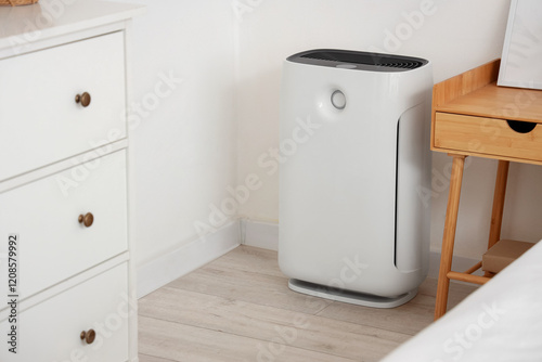 Modern white air purifier i...