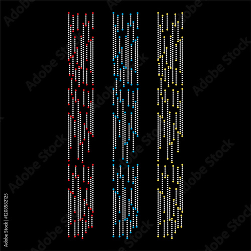 Rhinestone applique collar design for t-shirt or blouse hot-fix transfer. Abstract beautiful glitter applique rhinestone motif.