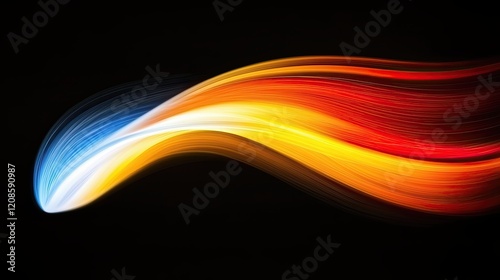 Abstract Colorful Swirling Light Trails Dynamic Energy Vibrant Wave Motion Blur Background