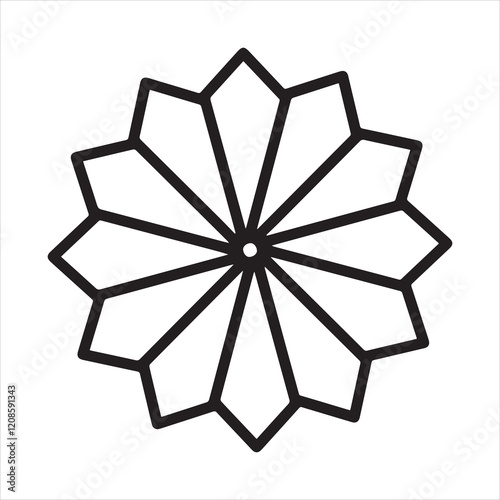 Flower mandala vector art illustration.