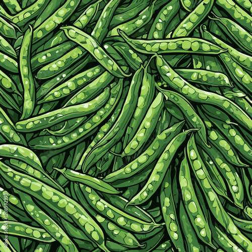 green beans vector art for graphic design 