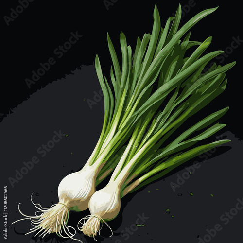 leeks vector art for graphic design 