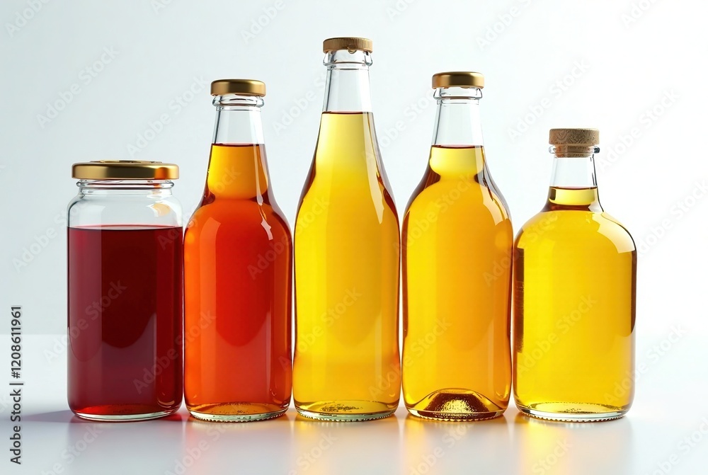 Colorful Glass Bottles & Jars - Studio Still Life Colorful Glass Bottles & Jars - Studio Still Life