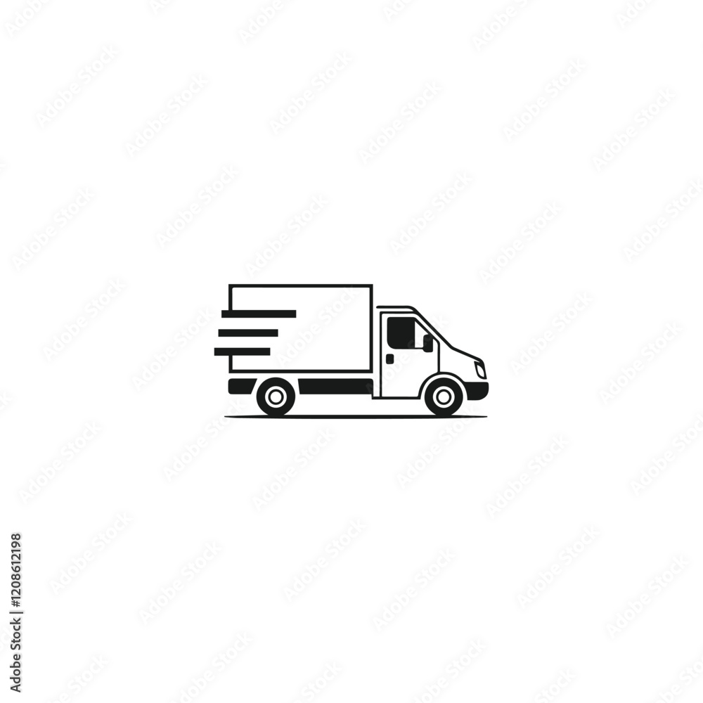 BasicDelivery Truck Vector Illustration eps BasicDelivery Truck Vector Illustration eps