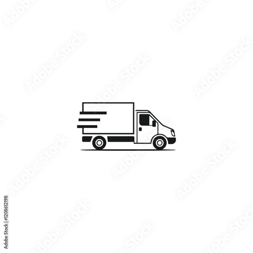 BasicDelivery Truck Vector Illustration eps