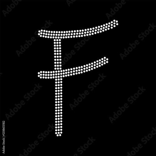 Rhinestone alphabet design for t-shirt or blouse hot-fix transfer. Abstract beautiful glitter applique rhinestone motif.	