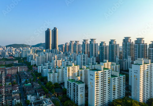 Bild auf Leinwand 도로,빌라,아파트,중동,부천시,경기도