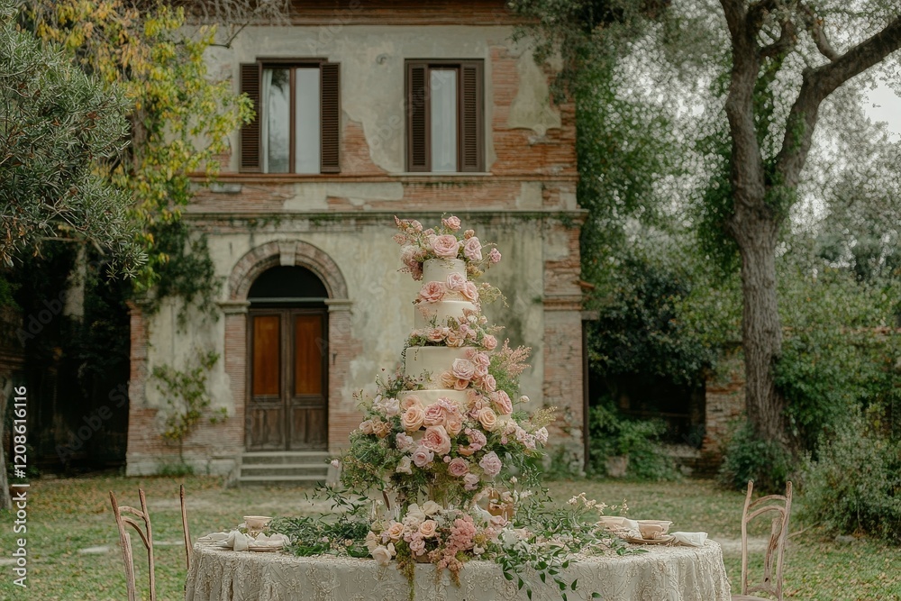 Fototapeta premium house with flowers