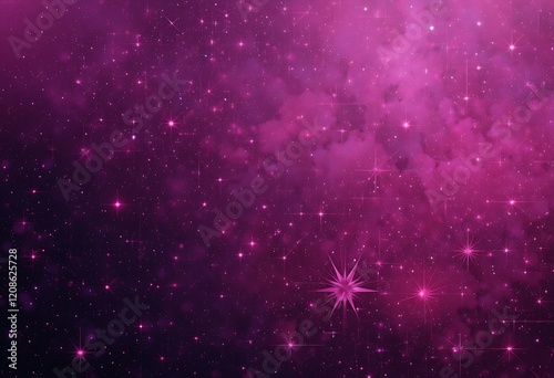 A Pink Nebula Filled With Sparkling Stars