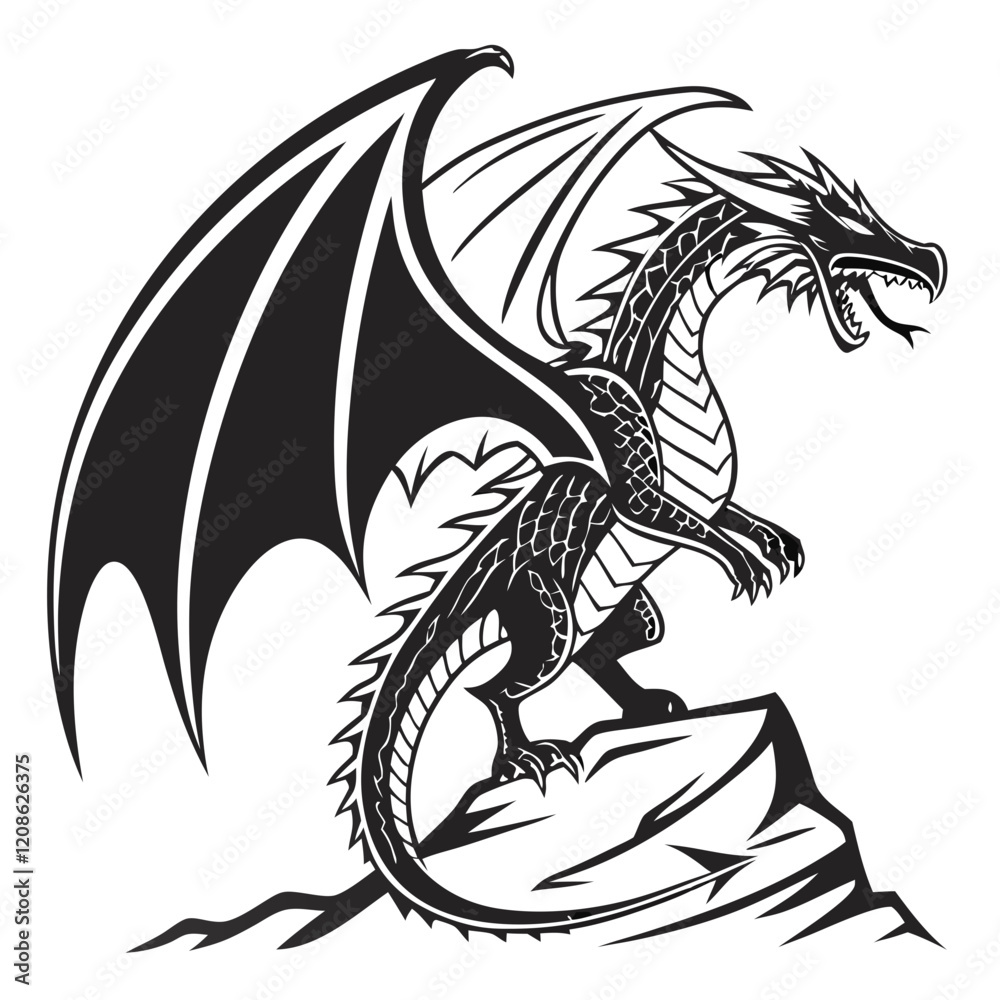 dragon outline, vector, transparent background dragon outline, vector, transparent background