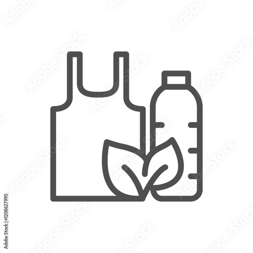 eco plastic outline icon vector design good for web or mobile app