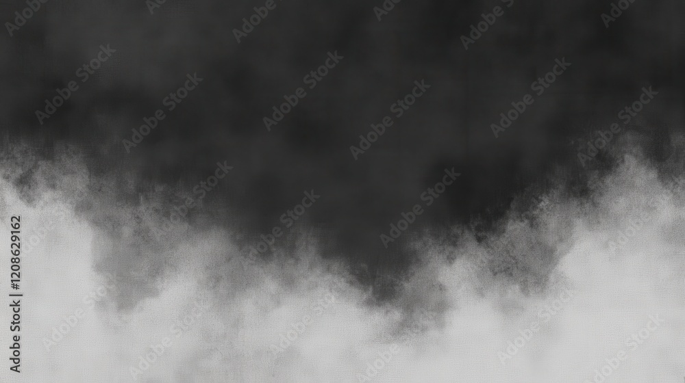 Abstract Black and White Watercolor Texture Smoky Grey Gradient Background Artistic Monochrome
