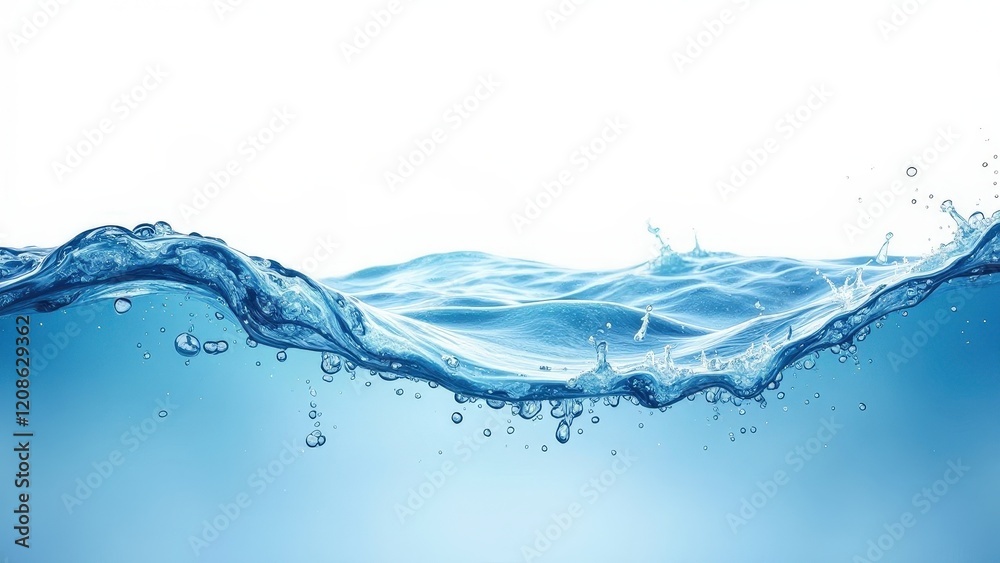 A mesmerizing close-up captures a wave cascading over the ocean's surface, its layered form revealing varying depths of motion—a breathtaking dance of water in vibrant shades of blue and white A mesmerizing close-up captures a wave cascading over the ocean's surface, its layered form revealing varying depths of motion—a breathtaking dance of water in vibrant shades of blue and white