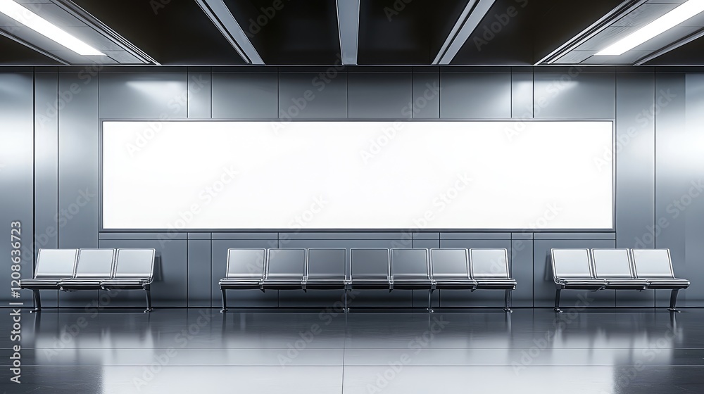 A departure board with blank flight information in a well-lit, modern airport space with reflective surfaces. A departure board with blank flight information in a well-lit, modern airport space with reflective surfaces.