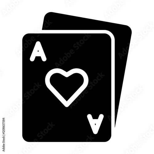 ace of hearts Solid icon