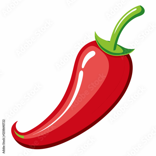 red chili pepper isolated on white