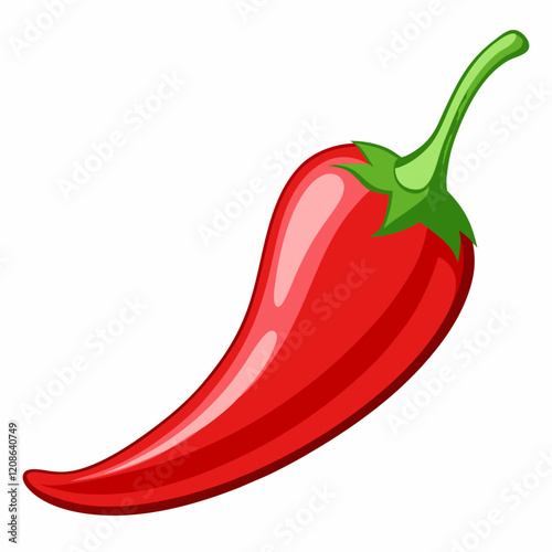 red chili pepper isolated on white