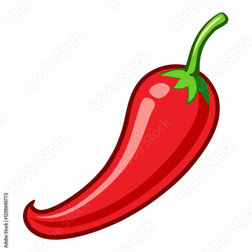 red chili pepper isolated on white