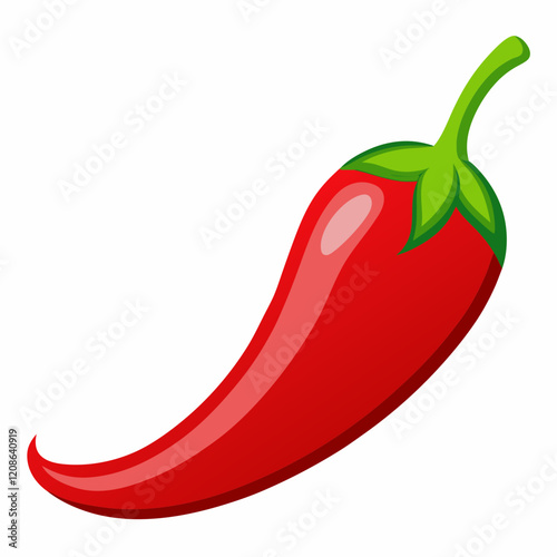 red chili pepper isolated on white