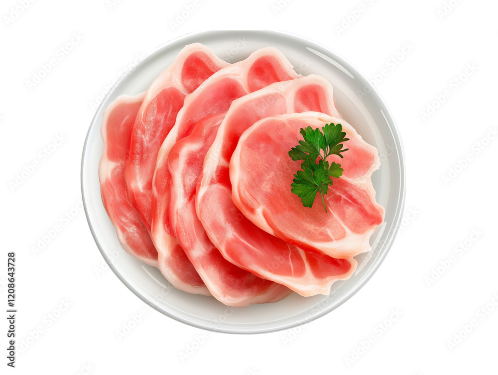 A Plate of meat with parsley A Plate of meat with parsley