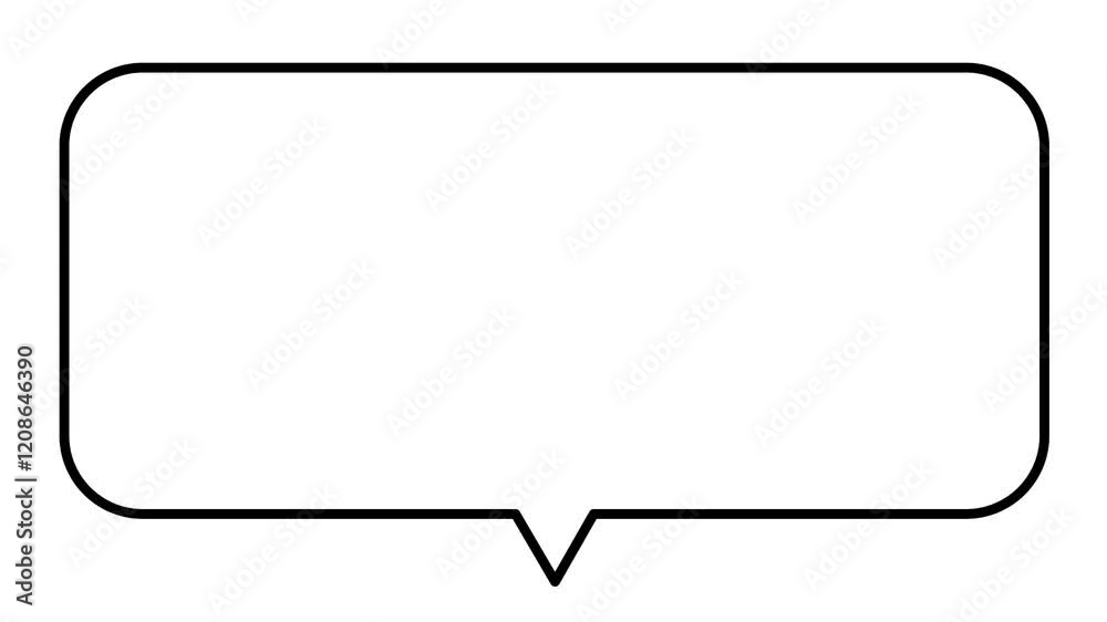 長方形の吹き出し(白背景) 長方形の吹き出し(白背景)