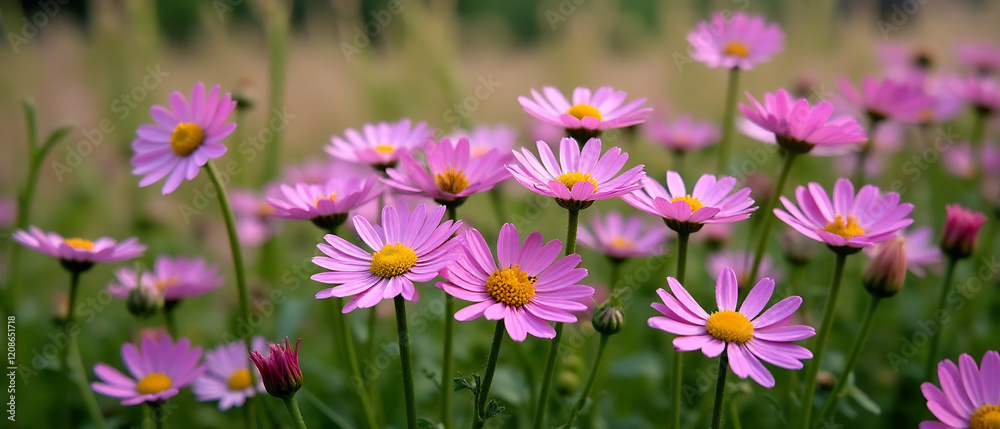 Beautiful wild chamomile flowers in a meadow, lush green grass, soft, diffused light, depth of field, serene atmosphere, vibrant colors, highly detailed, cinematic, golden hour lighting, fairytale m Beautiful wild chamomile flowers in a meadow, lush green grass, soft, diffused light, depth of field, serene atmosphere, vibrant colors, highly detailed, cinematic, golden hour lighting, fairytale m