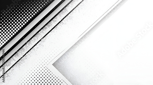Wallpaper Mural Abstract Black White Geometric Design With Halftone Torontodigital.ca
