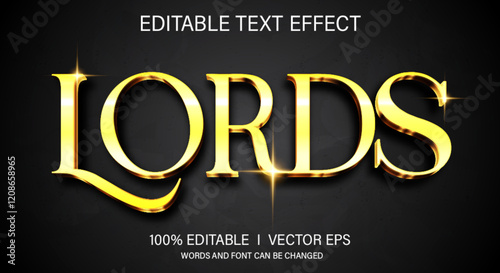  lords 3d vector text effect with modern style design
