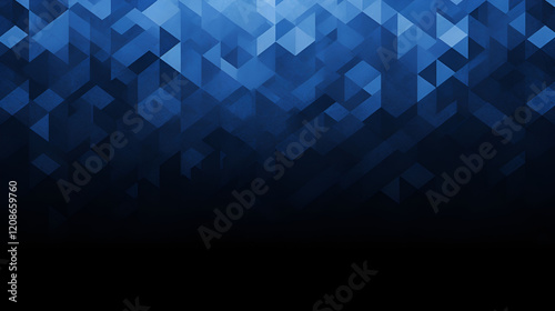 Abstract Blue Geometric Triangular Pattern Background
