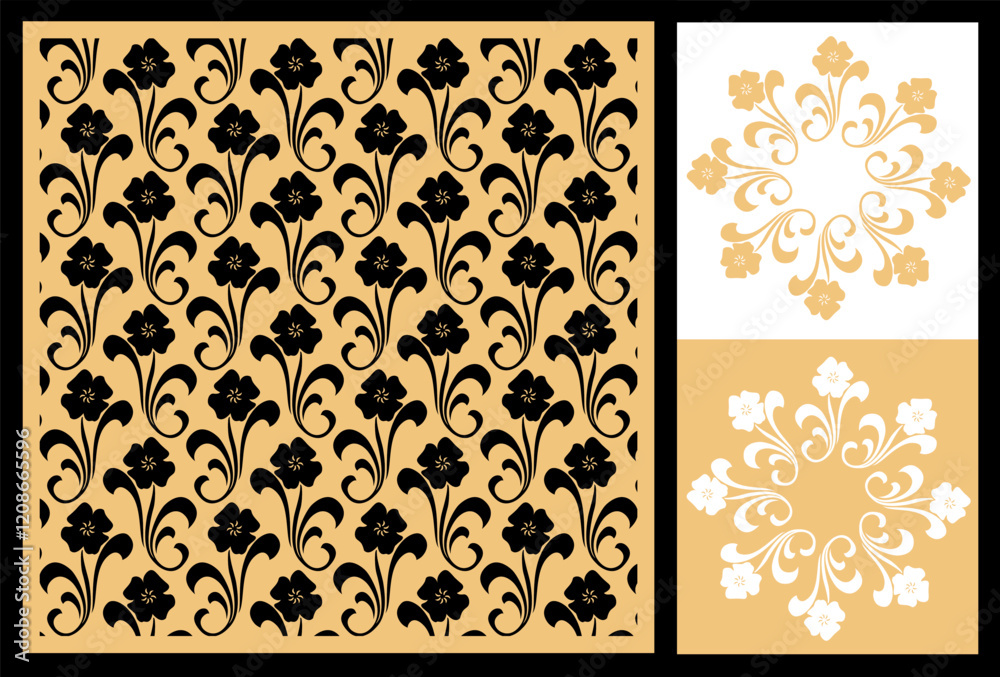 Fototapeta premium Laser cut and print design